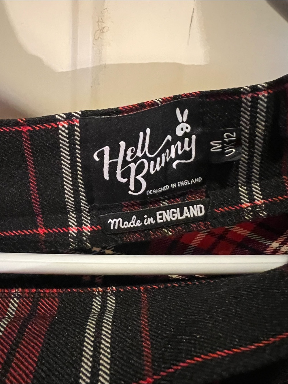 Hell Bunny Black and Red Plaid Skirt